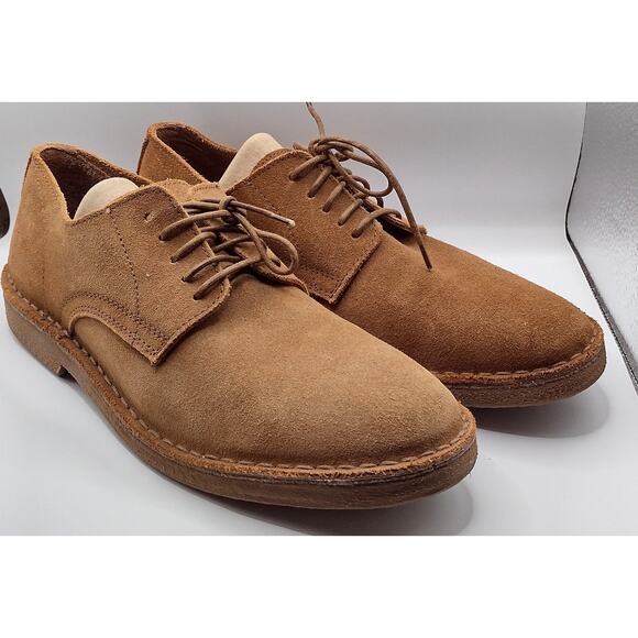 Vintage J. Crew Italian Leather Oxford Mens Shoes Camel Brown Size 8 - Picture 4 of 12